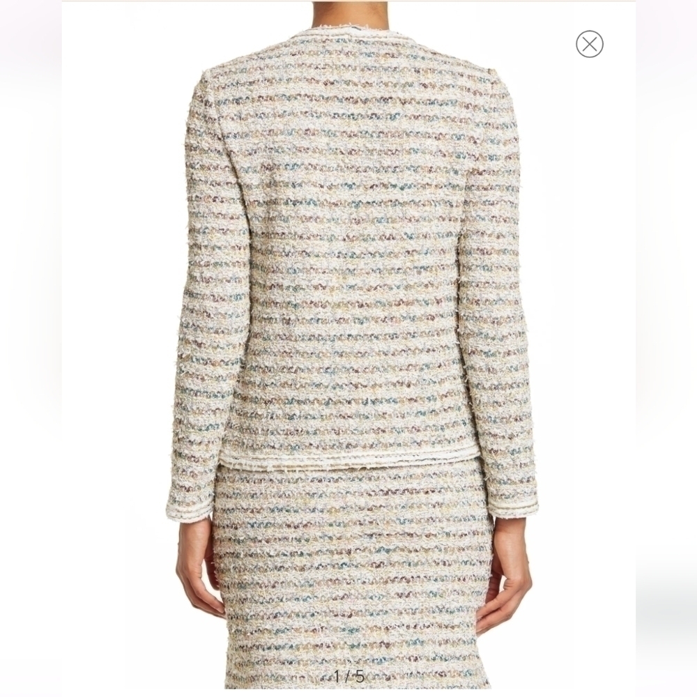 St. John Collection Soft Paper Eyelash Tweed Knit Jacket size 4 - Picture 2 of 9